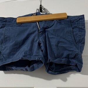 American Eagle Outfitters Navy Blue Casual Cotton Shorts